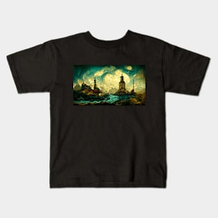 The Sky of Vincent Van Gogh (day10） Kids T-Shirt